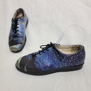 Icon Oxford Wearable Art Shoes Peter Alexander "Navigator" Lights Leather W7 M5